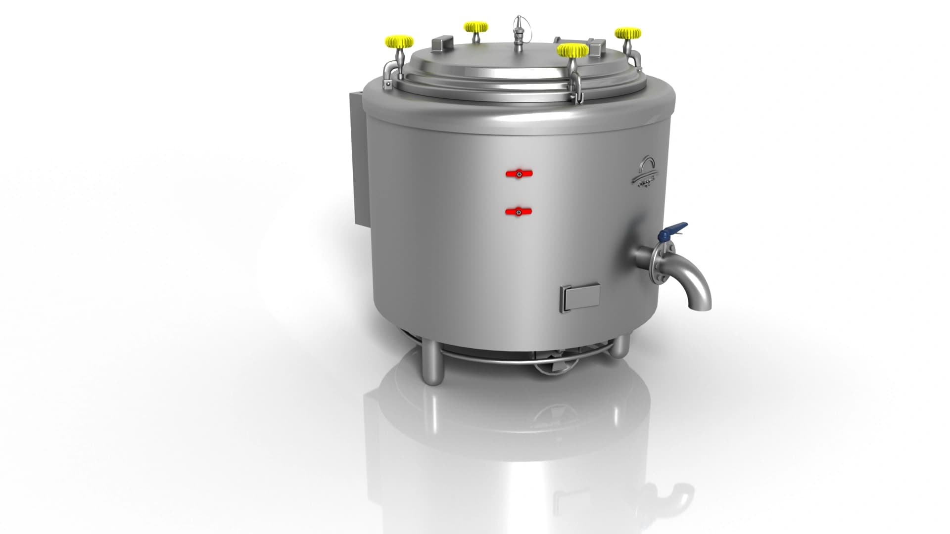 Round stainless steel industrial oven