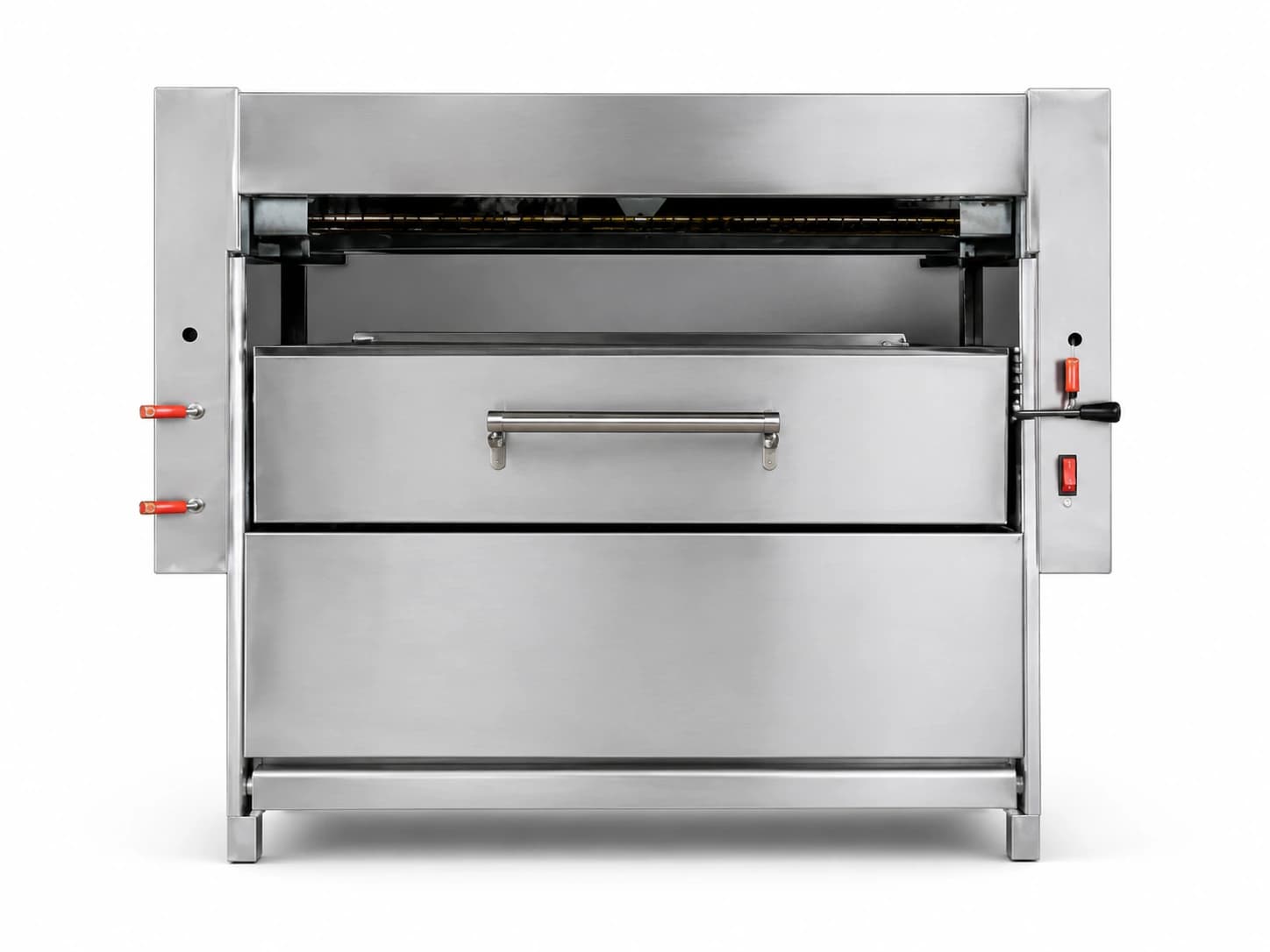 Morvarid rail radiant kebab grill with 20 skewers for 38 cm kebabs