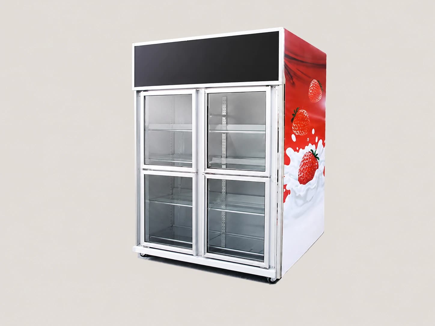 One-point-five-meter colored-body commercial display refrigerator