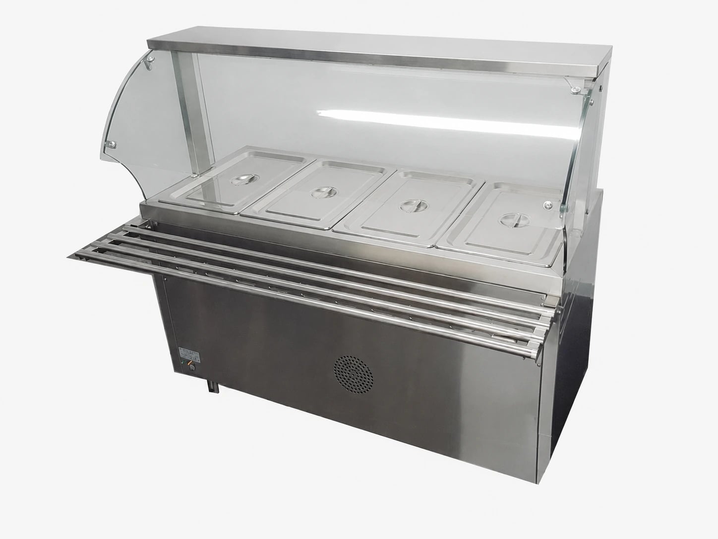 Commercial stainless steel hot service counter