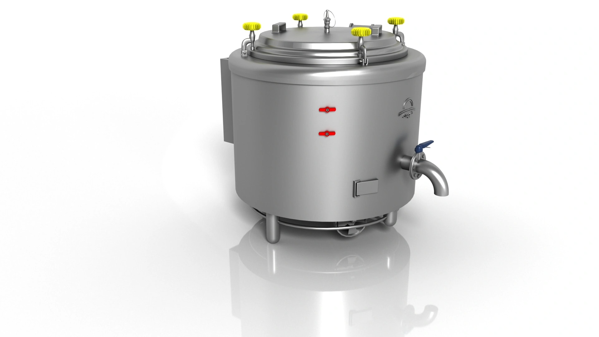 Round stainless steel industrial oven