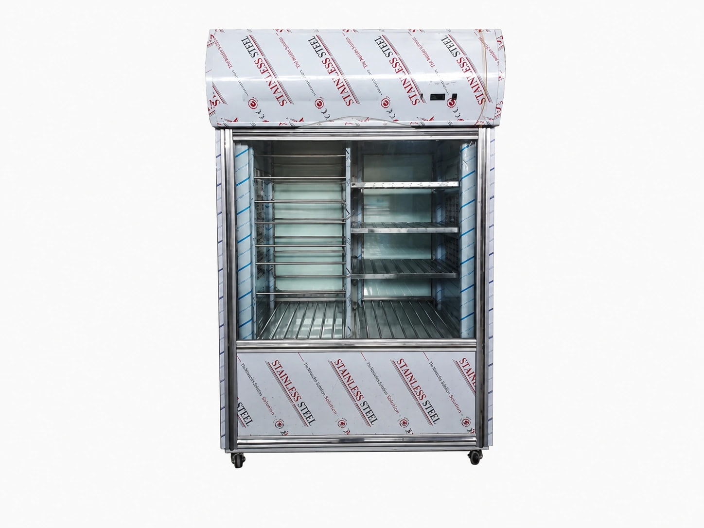 One-and-a-half-meter all-stainless-steel commercial display refrigerator