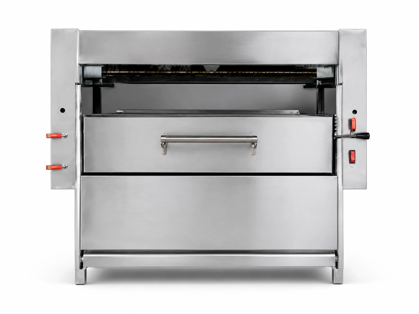 Morvarid rail radiant kebab grill with 20 skewers for 38 cm kebabs