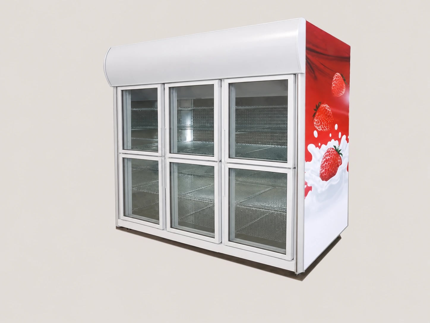 Two-meter colored-body commercial display refrigerator